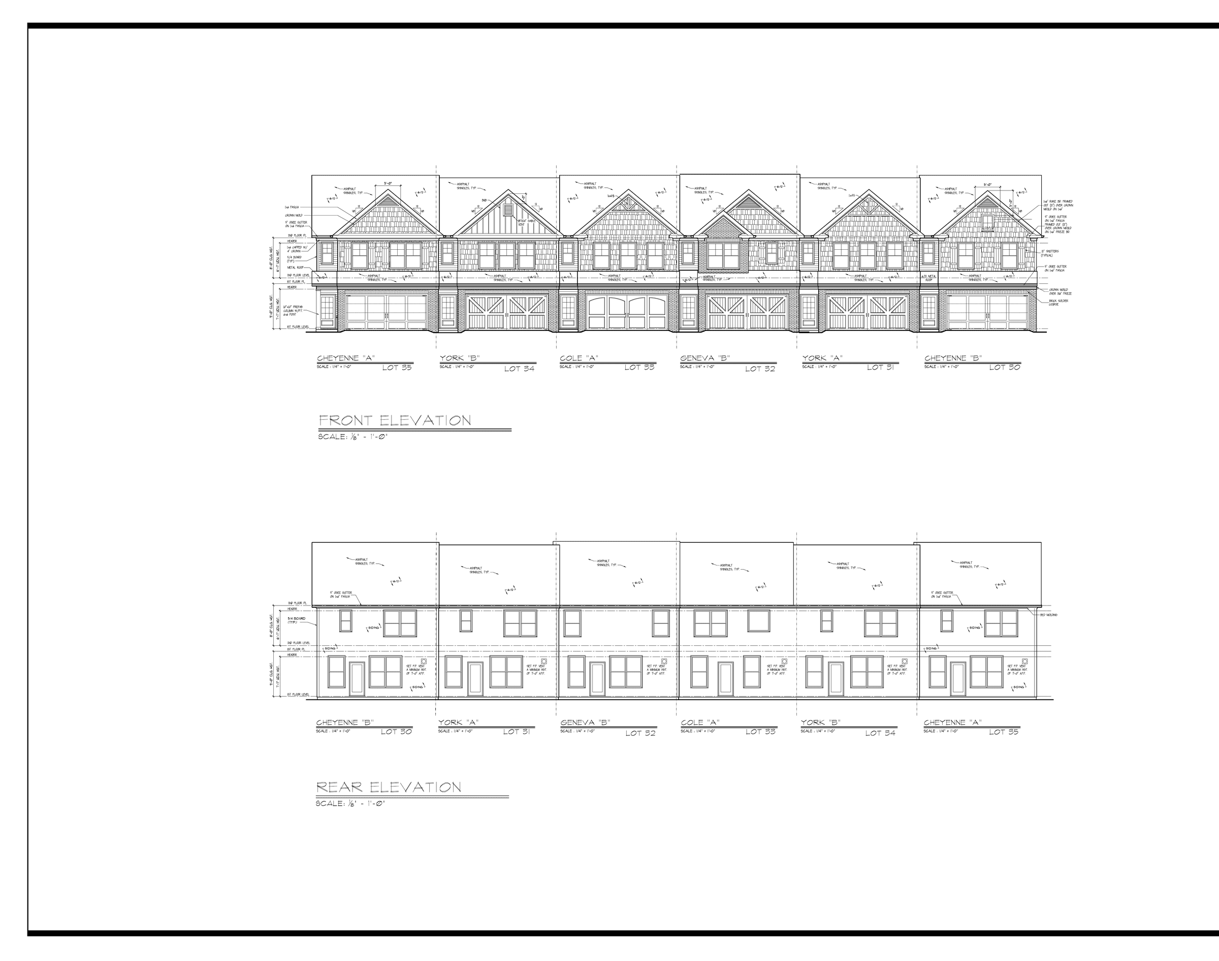 Townhome elevation sample